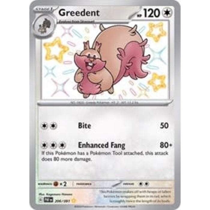 Pokemon Greedent (206) Lightly Played Holofoil