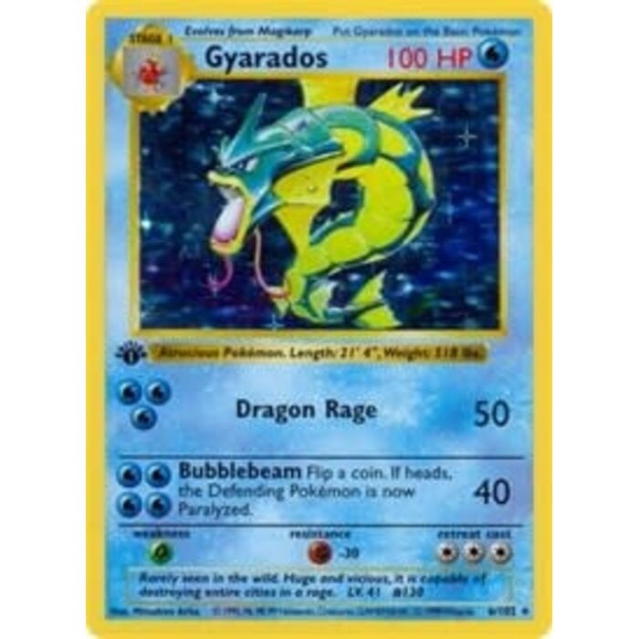 Pokemon Gyarados (Shadowless) (006) UNL Damaged
