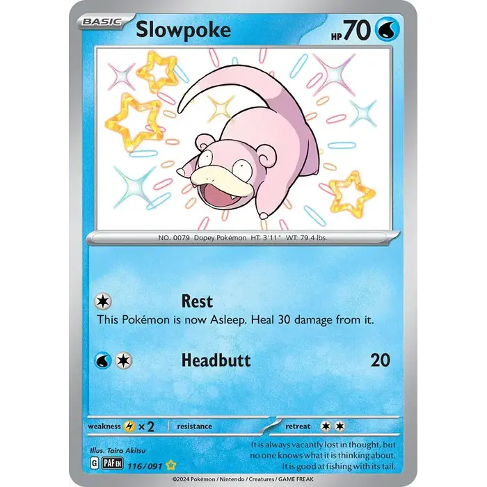 Pokemon Slowpoke (116) Near Mint Holofoil