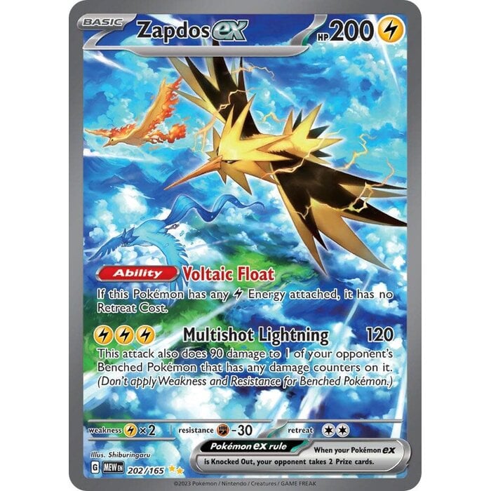 Pokemon Zapdos ex (202) Near Mint Holofoil