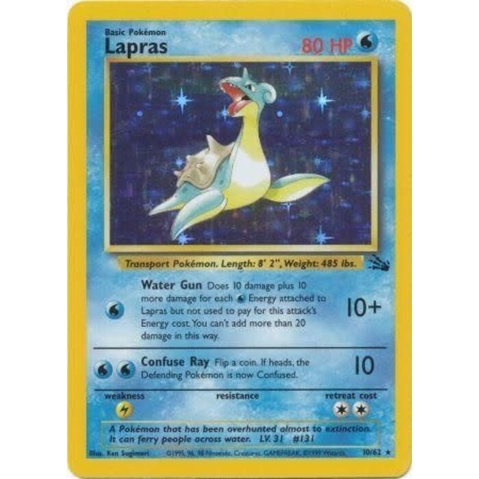 Pokemon Lapras (010) UNL Moderately Played Holofoil