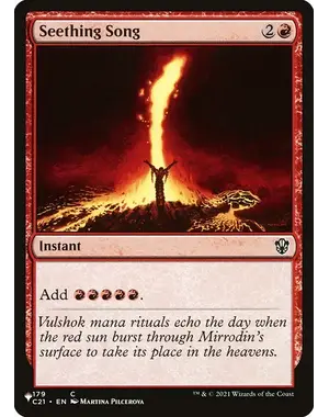 Magic: The Gathering Seething Song (C21) (179) Lightly Played