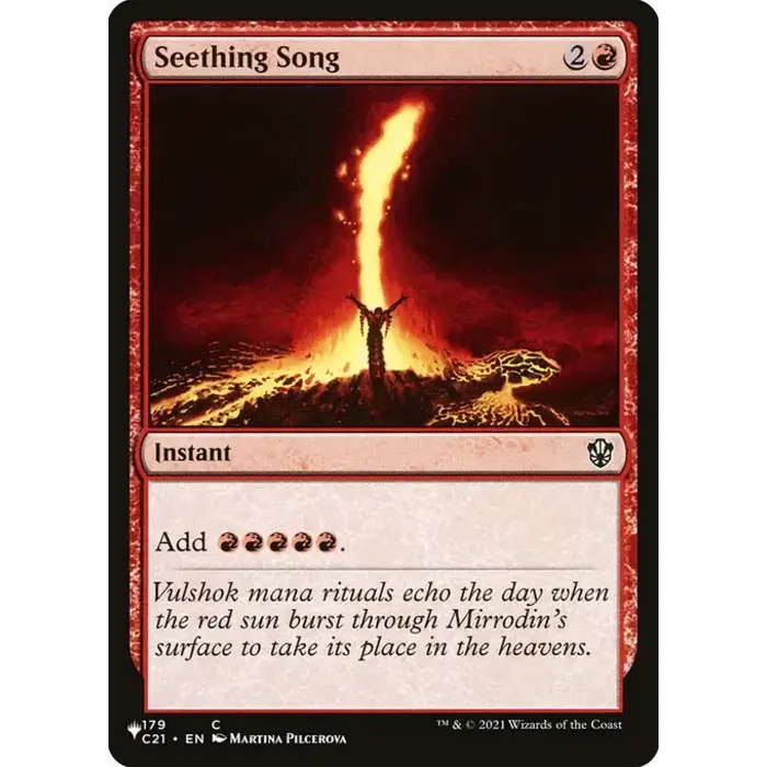 Magic: The Gathering Seething Song (C21) (179) Lightly Played