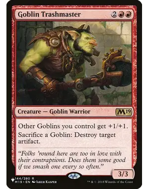 Magic: The Gathering Goblin Trashmaster (M19) (144) Lightly Played