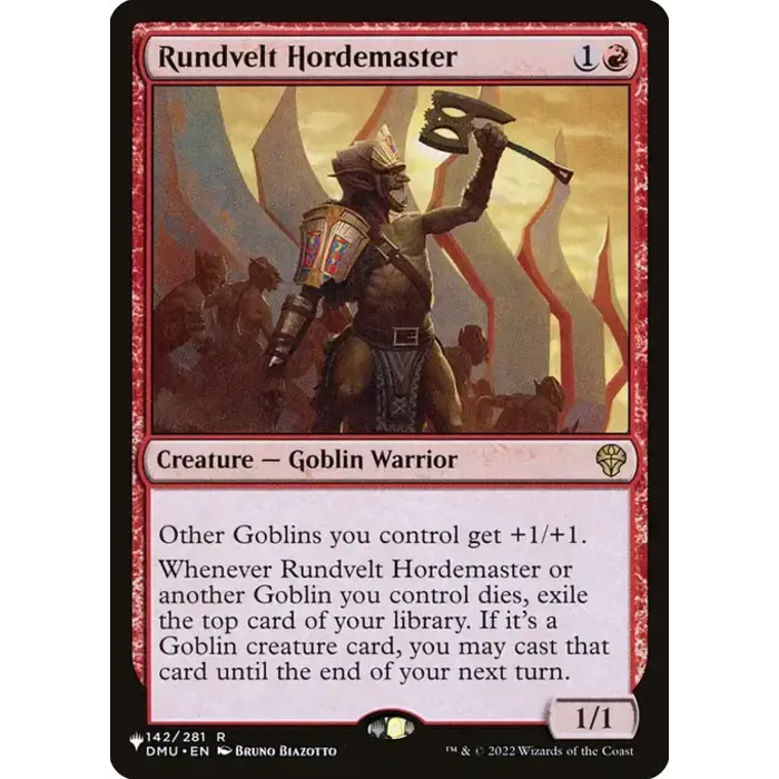 Magic: The Gathering Rundvelt Hordemaster (143) Lightly Played