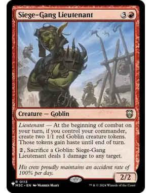 Magic: The Gathering Siege-Gang Lieutenant (M3C) (113) Lightly Played