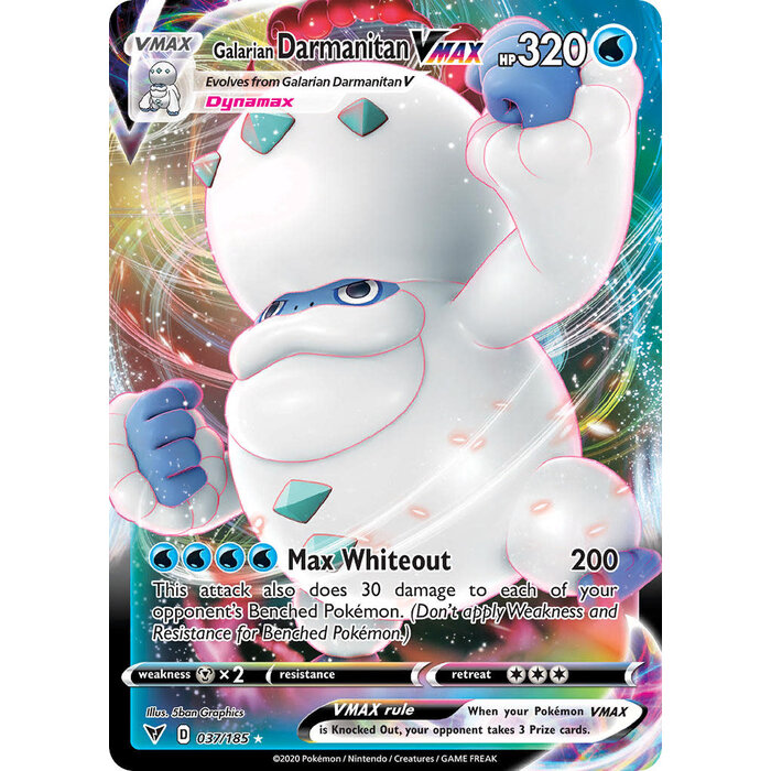 Pokemon Galarian Darmanitan VMAX (037) Lightly Played Holofoil