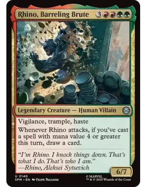 Magic: The Gathering Rhino, Barreling Brute (140) Near Mint