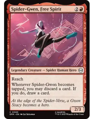 Magic: The Gathering Spider-Gwen, Free Spirit (90) Near Mint