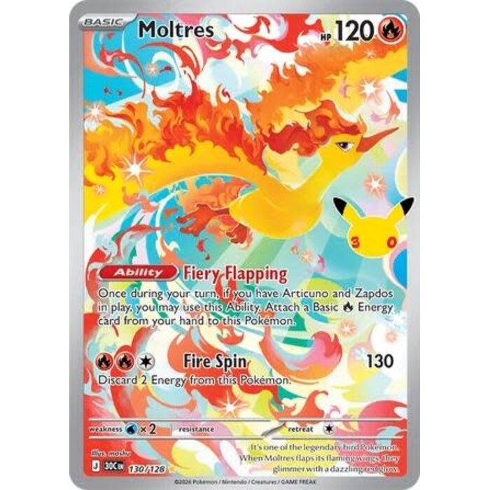 Pokemon Moltres (130) Lightly Played Holofoil