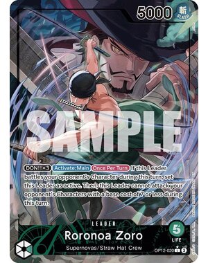 Bandai Roronoa Zoro (Alternate Art) (OP12-020) Near Mint Foil