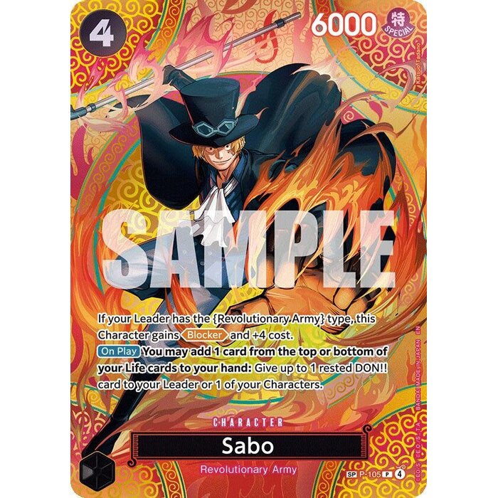 Bandai Sabo (SP) (P-105) Near Mint Foil