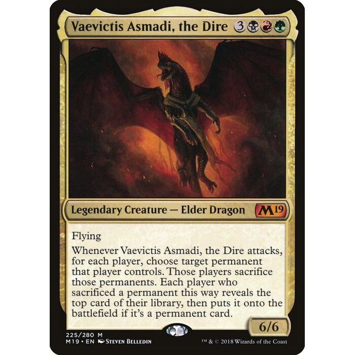 Magic: The Gathering Vaevictis Asmadi, the Dire (225) Lightly Played Foil