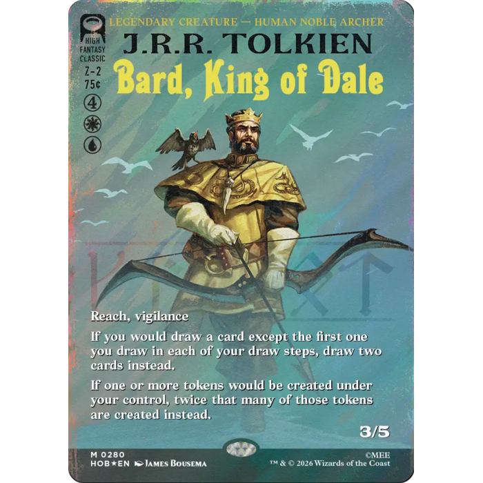 Magic: The Gathering Bard, King of Dale (Borderless) (Surge Foil) (280) Near Mint Foil