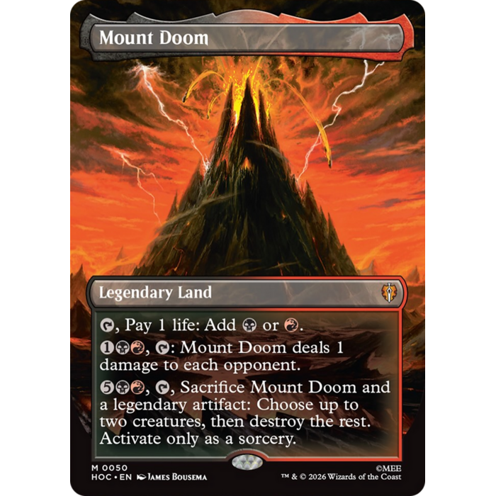 Magic: The Gathering Mount Doom (Borderless) (050) Near Mint