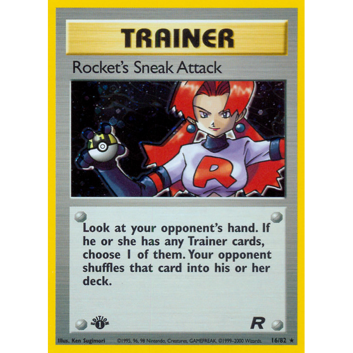 Pokemon Rocket's Sneak Attack (016) 1st Moderately Played Holofoil