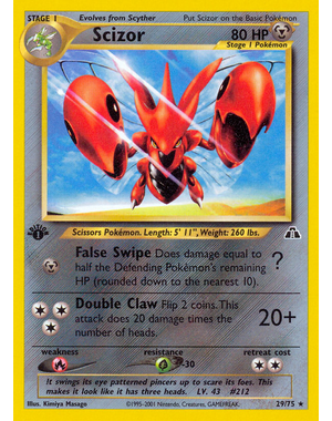 Pokemon Scizor (029) 1st Lightly Played