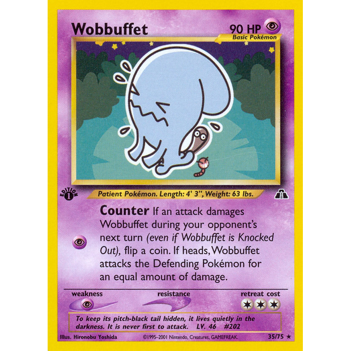 Pokemon Wobbuffet (035) 1st Lightly Played