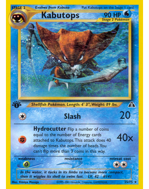 Pokemon Kabutops (025) 1st Lightly Played
