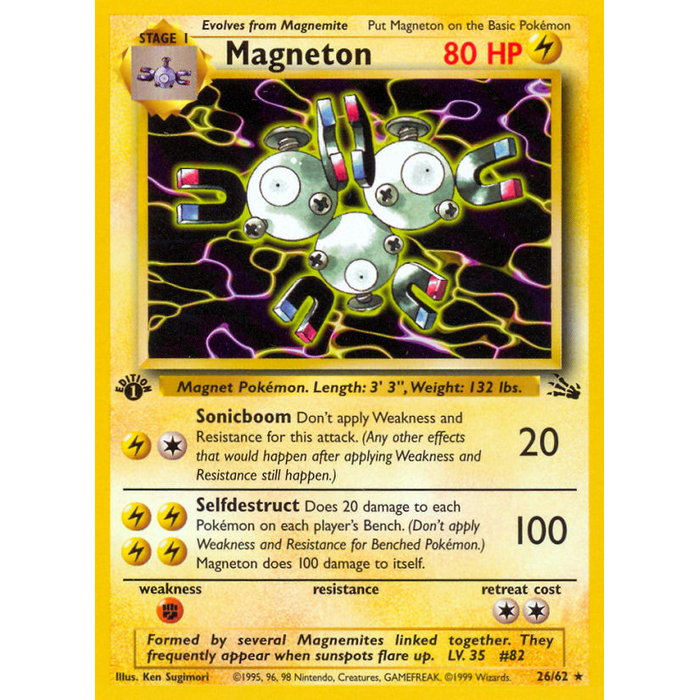 Pokemon Magneton (026) 1st Heavily Played