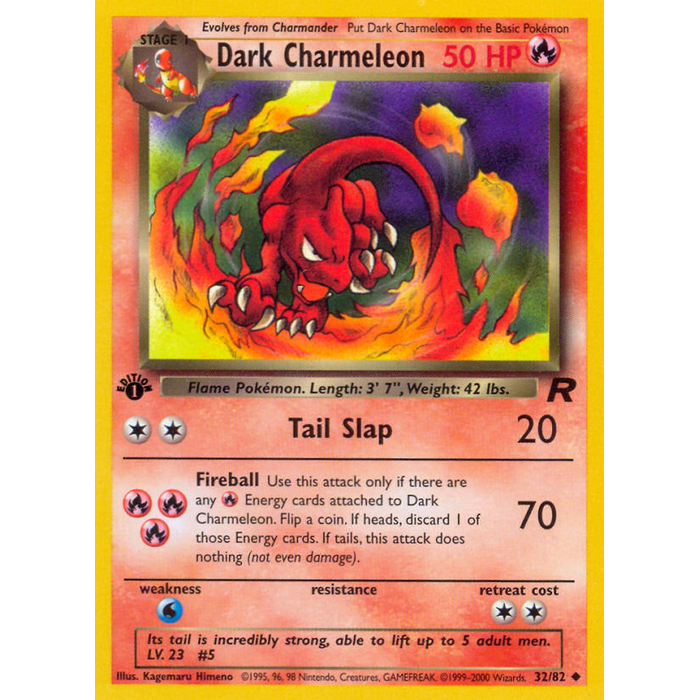 Pokemon Dark Charmeleon (032) 1st Lightly Played