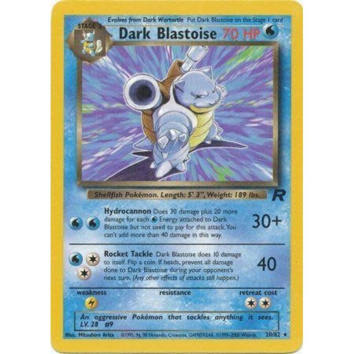 Pokemon Dark Blastoise (020) UNL Moderately Played
