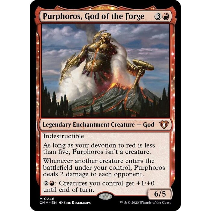 Magic: The Gathering Purphoros, God of the Forge (246) Lightly Played Foil
