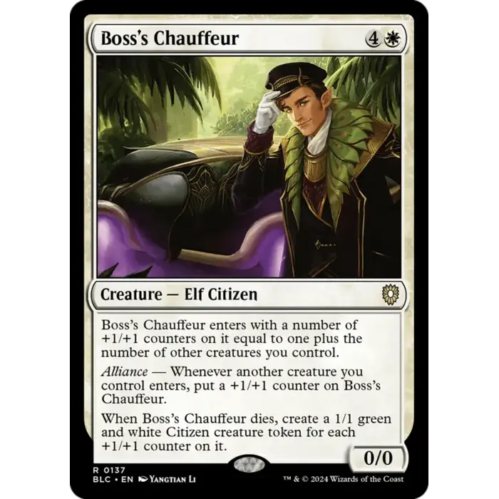 Magic: The Gathering Boss's Chauffeur (137) Near Mint