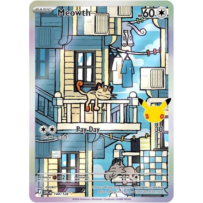 Pokemon Meowth (144) Near Mint