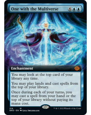 Magic: The Gathering One with the Multiverse (Extended Art) (316) Lightly Played