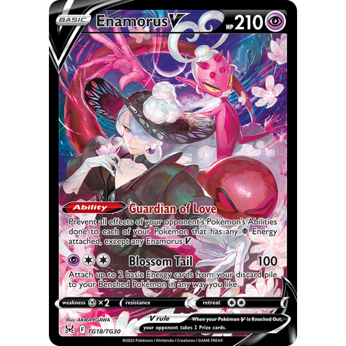 Pokemon Enamorus V (TG18) Lightly Played Holofoil