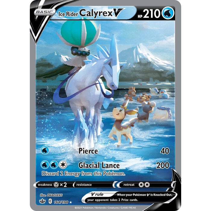 Pokemon Ice Rider Calyrex V (Alternate Full Art) (164) Lightly Played Holofoil