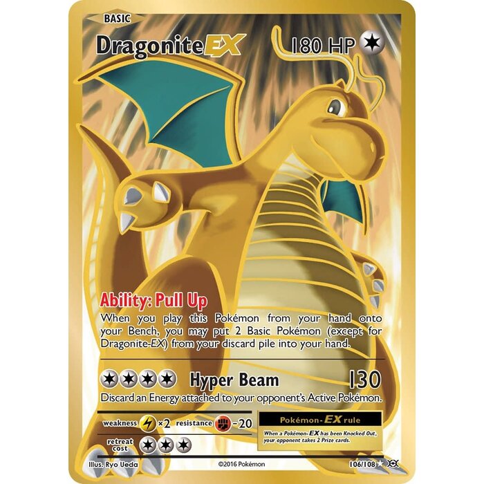 Pokemon Dragonite EX (Full Art) (106) Lightly Played Holofoil