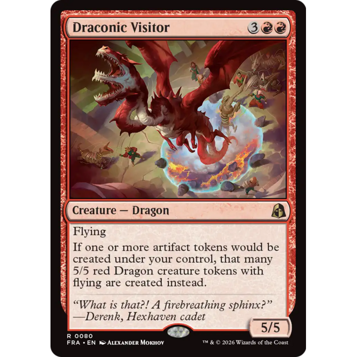 Magic: The Gathering Draconic Visitor (080) Lightly Played