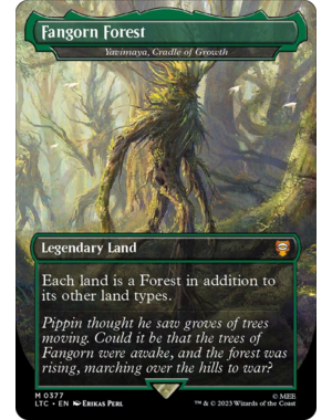 Magic: The Gathering Fangorn Forest - Yavimaya, Cradle of Growth (Borderless) (377) Lightly Played Foil