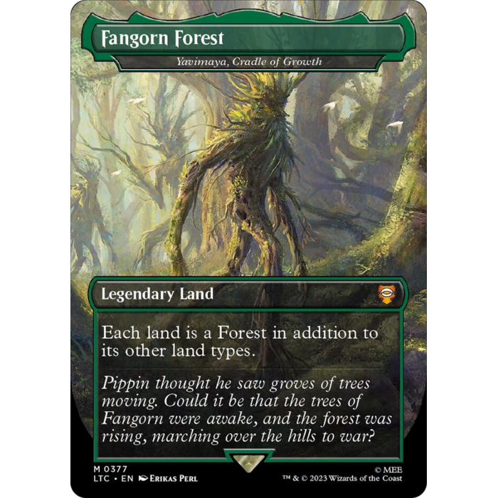 Magic: The Gathering Fangorn Forest - Yavimaya, Cradle of Growth (Borderless) (377) Lightly Played Foil