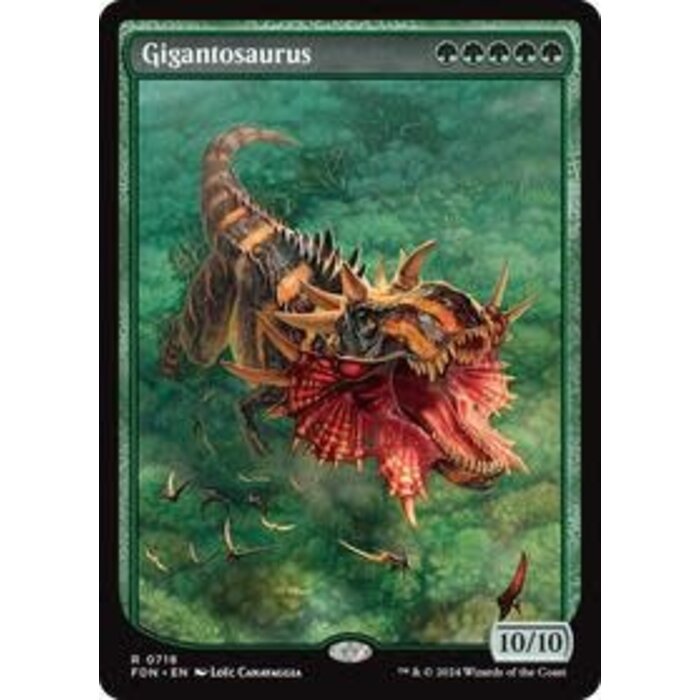 Magic: The Gathering Gigantosaurus (Full Art) (718) Lightly Played Foil