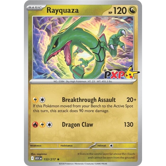 Pokemon Rayquaza (Cosmos Holo) (153) Near Mint Holofoil