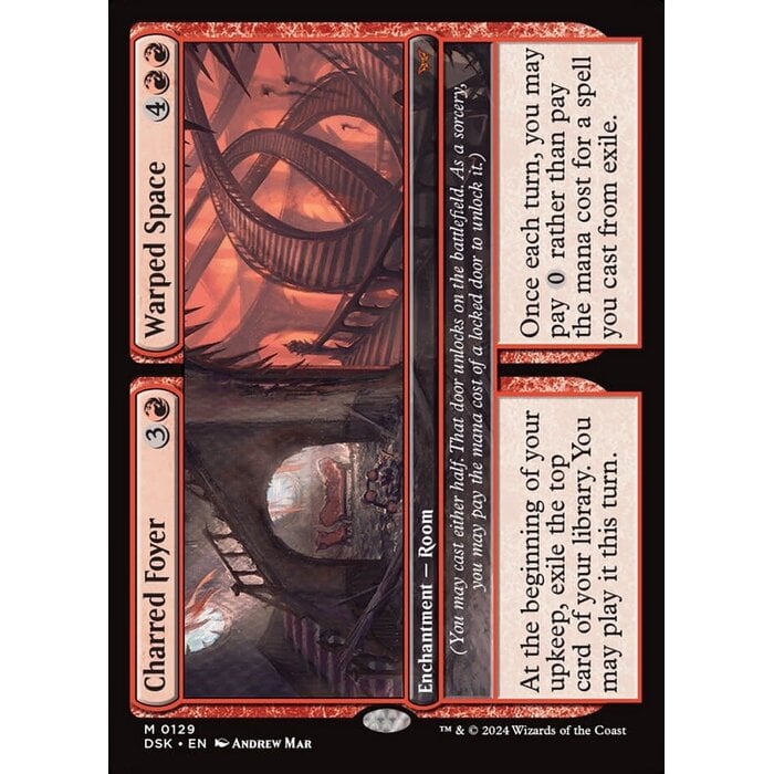 Magic: The Gathering Charred Foyer // Warped Space (Borderless) (340) Lightly Played Foil