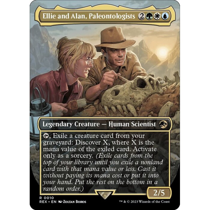 Magic: The Gathering Ellie and Alan, Paleontologists (Borderless) (010) Lightly Played Foil