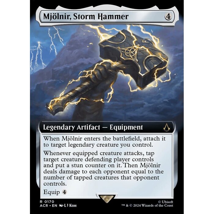 Magic: The Gathering Mjolnir, Storm Hammer (Extended Art) (170) Lightly Played Foil