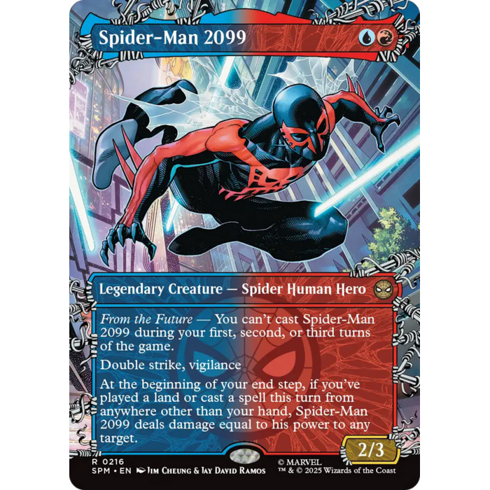Magic: The Gathering Spider-Man 2099 (Borderless) (216) Lightly Played Foil