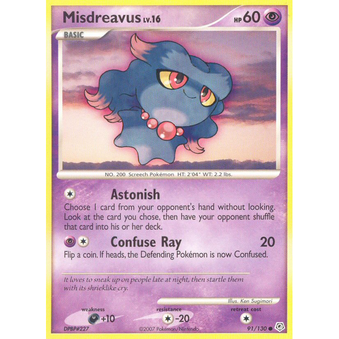 Pokemon Misdreavus (091) Lightly Played