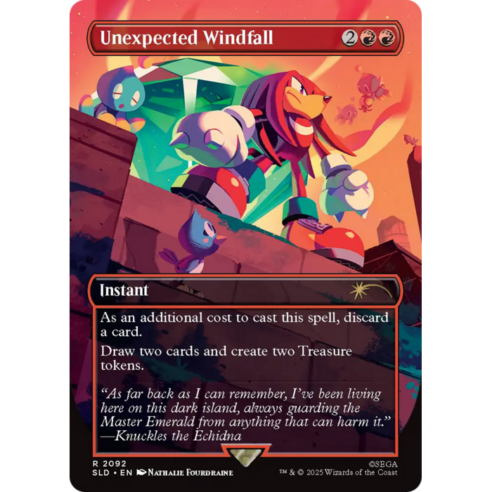 Magic: The Gathering Unexpected Windfall (2092) (Rainbow Foil) (2092) Lightly Played Foil