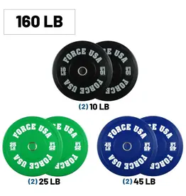 Force USA Force USA Colored Bumper Plates 160lb Starter Set