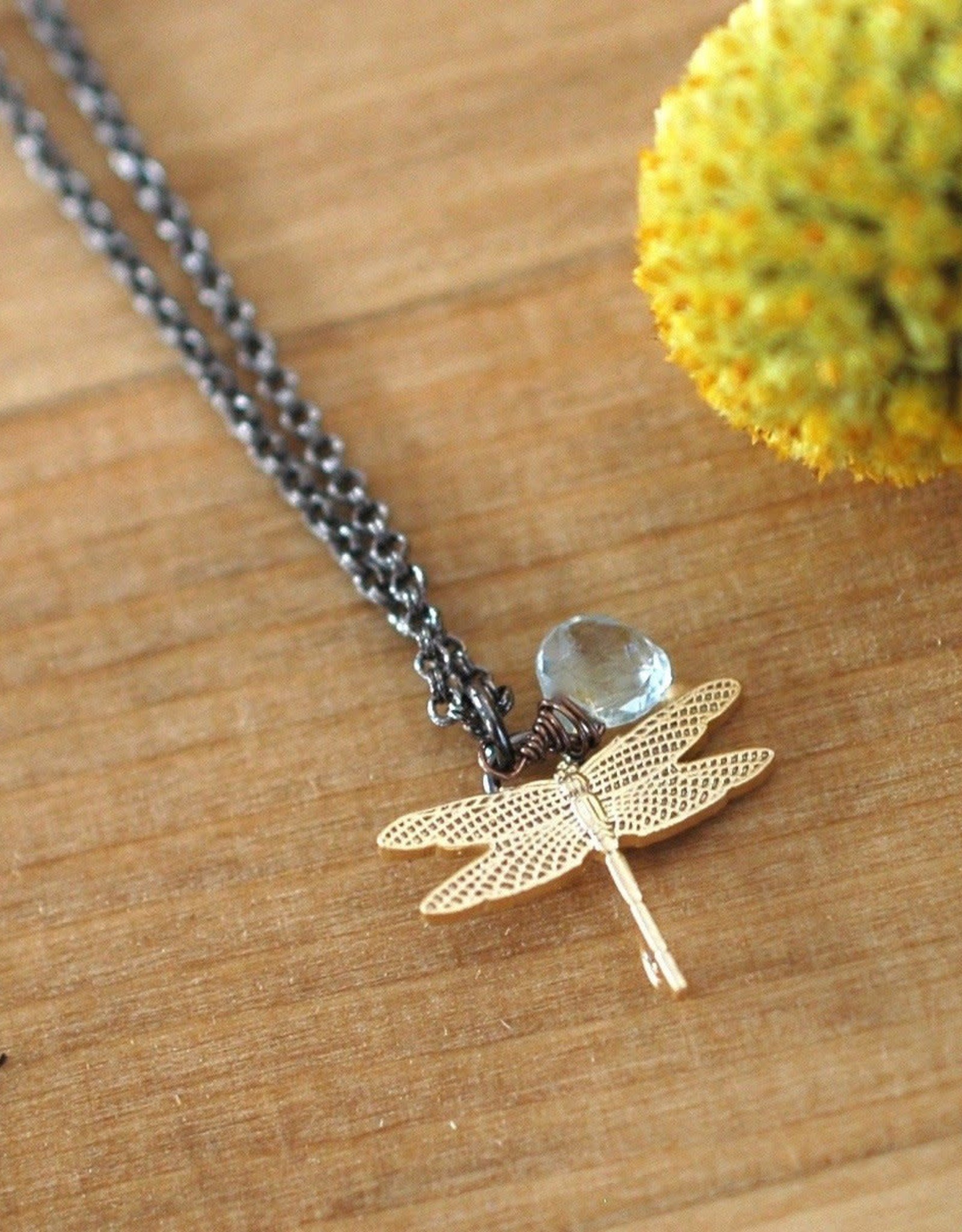 Harlow Harlow Dragonfly Brass Necklace