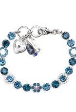 Mariana Silver and Blue Crystal Bracelet