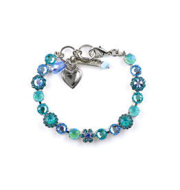 Mariana Blues Crystal Flower Bracelet