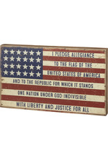 Primitives by Kathy Box Sign - I Pledge Allegiance To The Flag