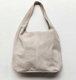Cobblestone Shannon Suede  Beige Hobo Style Bag